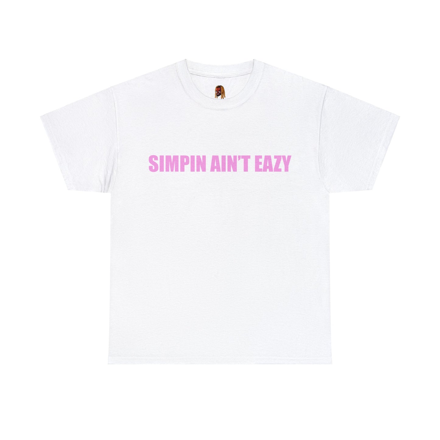 Simpin Ain't Eazy White & Pink Tee